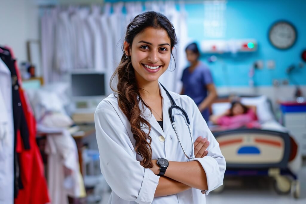 Coaching 3 portrait female pediatrician work